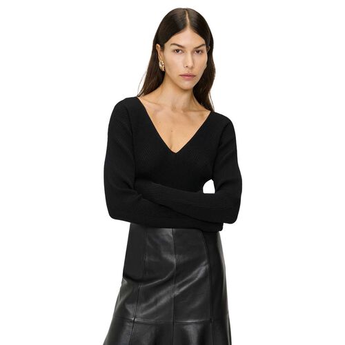Veronika Maine V-Neck Rib Knit Top
